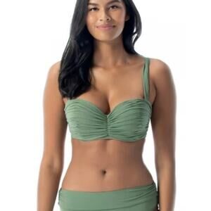 Coco Reef Charisma Underwire Bikini Top 36D 38D Palm Green NWT